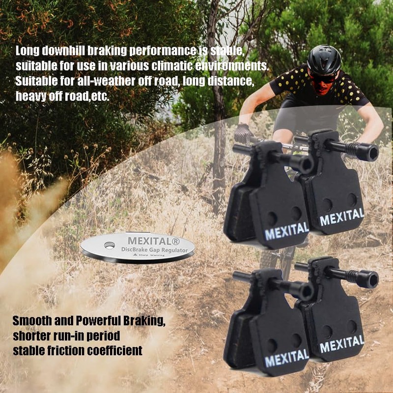 MEXITAL 2 Pairs of Bicycle Disc Brake Pads for Magura