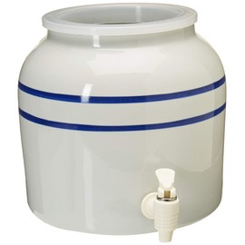 Bluewave Lifestyle Blue Stripe Design Beverage Dispenser Crock