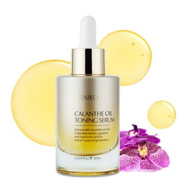 VRAIKO Gua Sha Face Oil Serum | 1st High-Altitude Calanthe Orchid Product | Detox, Plump, Anti-Oxidant, Soothing | Alpine Botanic, Cruelty Free, Natural, 1 fl oz (30ml)