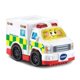VTech Toot-Toot Drivers Ambulance, Toy Car for 1 Year Old, Pretend Play with Lights & Sounds, Interactive Toddlers Toy for 12 Months, 2, 3, 4 +, English Version, White