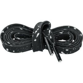 Elerevyo Unisex Flat Shoe Laces Splatter Painted Fun Shoelaces for Sneakers 2 Pairs 160cm/63 Black White