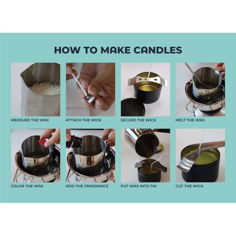 VViViD Candle Wick Holders 25 pcs Kit, Upgraded Steel Centering