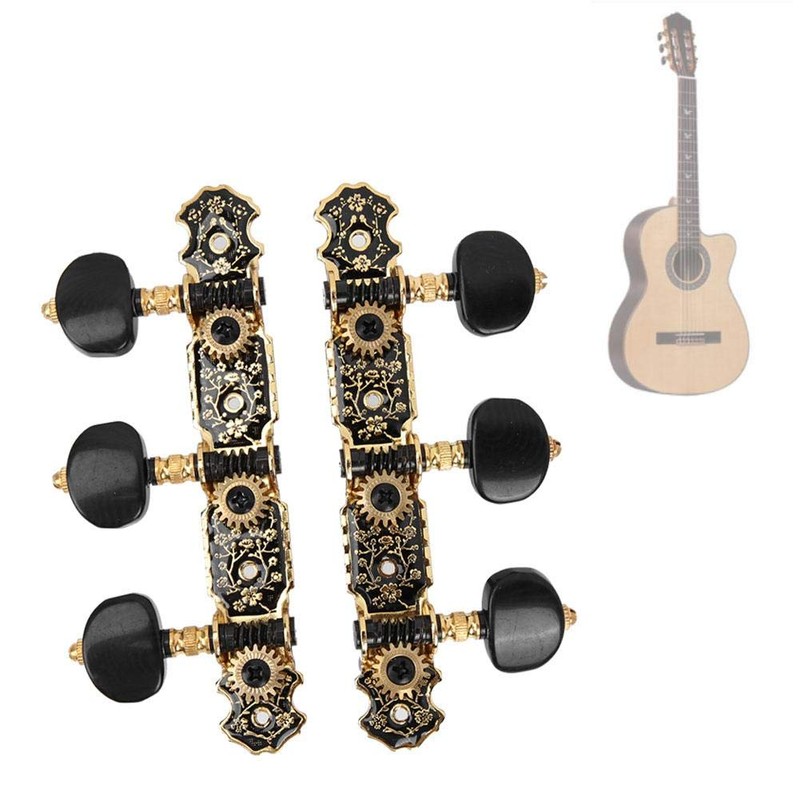 Alomejor 3 Pairs Classic Guitar Pegs Tuning Pegs Rustproof Easy