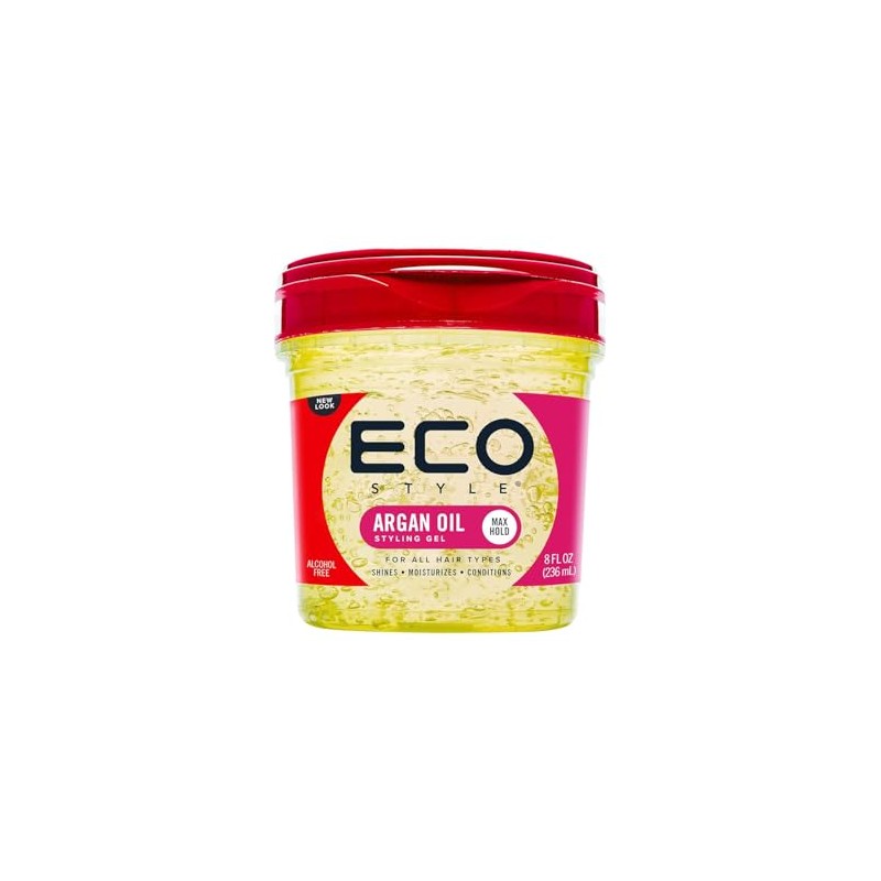 ECOCO Moroccan Argan Oil Styling Gel, 8 Fluid Ounce