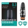 Focusound Saxophone & Clarinet Mouthpiece Cushions, Thin, 0.3mm Clear, 8-Pack…