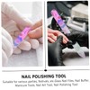 FOMIYES 8pcs Printed Glass Nail Files Professional Nail Art Tools