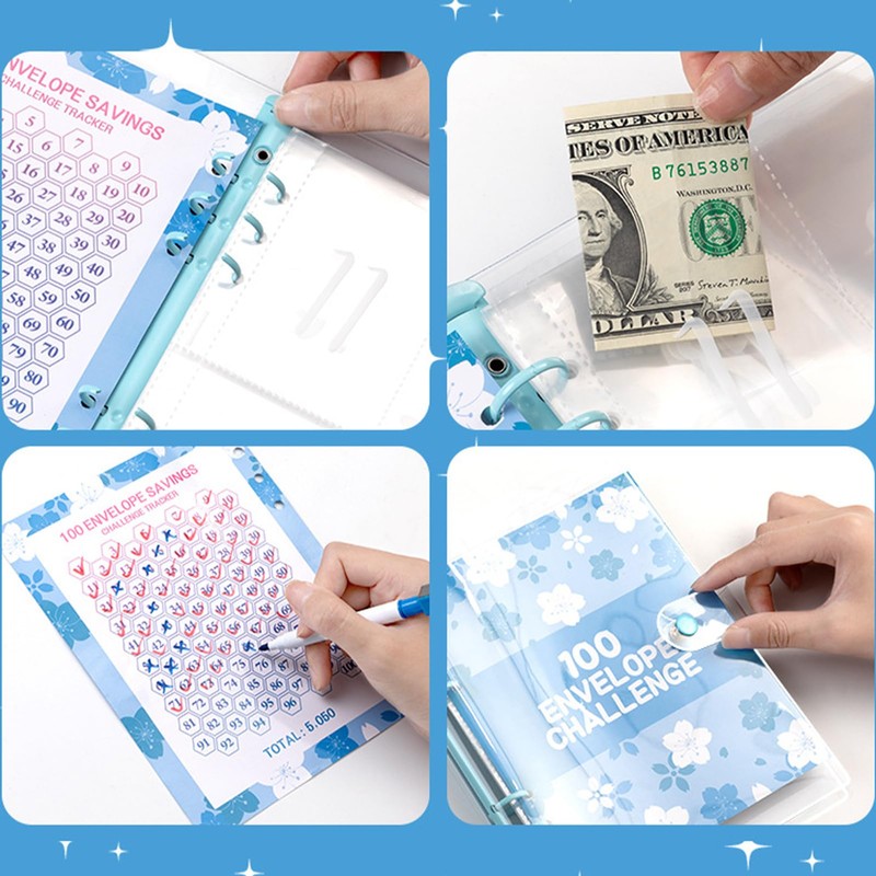 100 Envelope Saving Challenge, A5 Budget Planner, Ring Binder A5