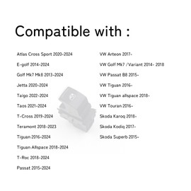 DKAEUK VW024 Power Window Switch 5G0959855J compatible with Atlas Crafter Golf MK7 GTI Sportsvan Polo Passat Taigo Taos Touareg T-Roc Transporter Karoq Kodiaq Superb Tarraco Ateca
