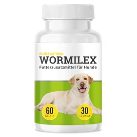 ADEMA NATURAL® Wormilex – Trattamento per vermi per cani – Compresse secondarie – Ricetta vegetale senza additivi – Additivi per mangimi per cani – 10 pezzi