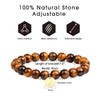 Stone Beaded bracelets for Women Men: Healing Crystal Bracelet Tiger