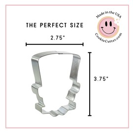 Monster Head Cookie Cutter 3.75 Inch - Made in the USA – Foose Brand Cookie Cutters Halloween Frankenstein Cookie Mold (Tin Plate Steel)