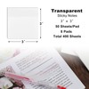 8 Pads Transparent Sticky Notes, 3x3 inch Clear Sticky Notes,