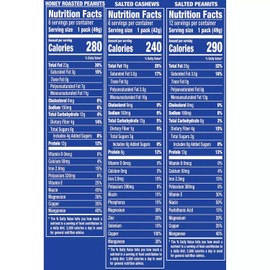 Planter's Planters Variety Pack Cashews & Peanuts 24 Count Snack Packs Fresh Nuts.