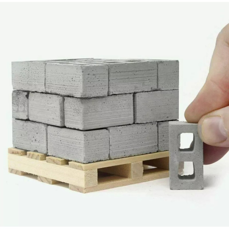 Mini Cinder Block pallet scale 1/12 24 pack Model by