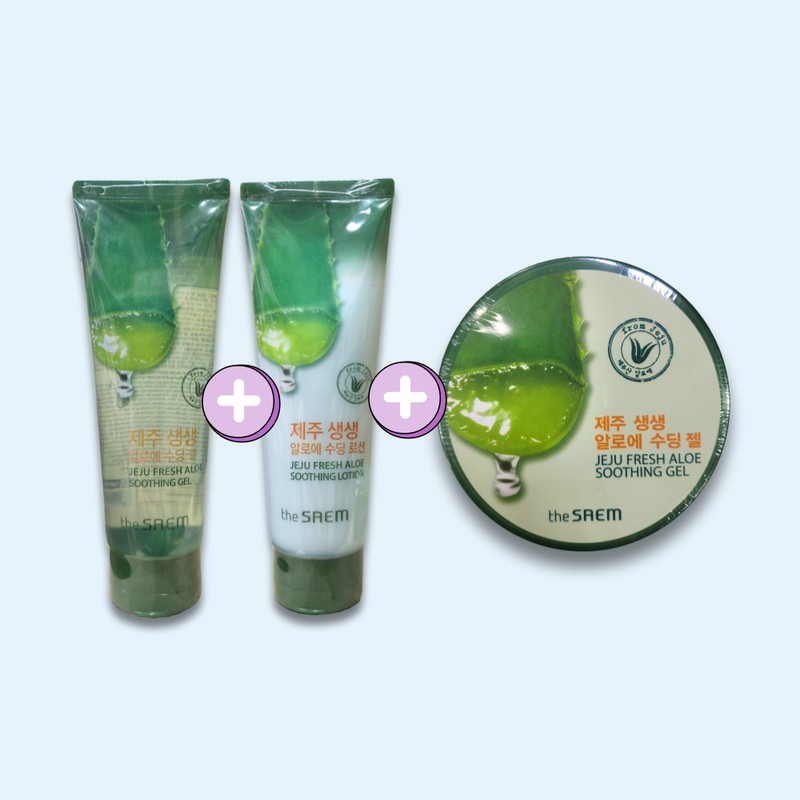 The Saem Jeju Vivid Soothing Gel/Lotion 3pcs 04_Aloe Soothing Gel