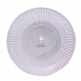 Kim Jo Pottery 411104 Dick Bruna "Miffy Miffy" Plate, Approx. 7.9 inches (20 cm), Stone, Gray