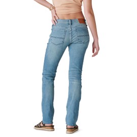 Lucky Brand Women's Mid Rise Sweet Straight Jeans, Glass Mount, 30W x 30L