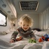 Darisoco American Flag RV Skylight Cover with Reflective Surface Magnetic