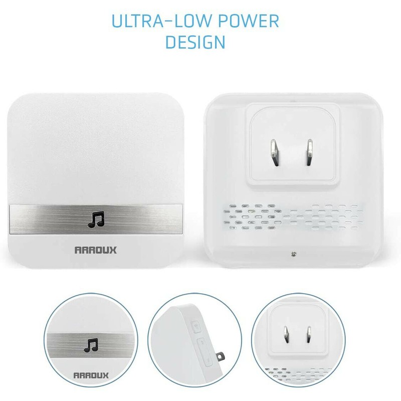 Vettora Arroux Wireless Doorbell Chime Plug & Play 250m (800ft)