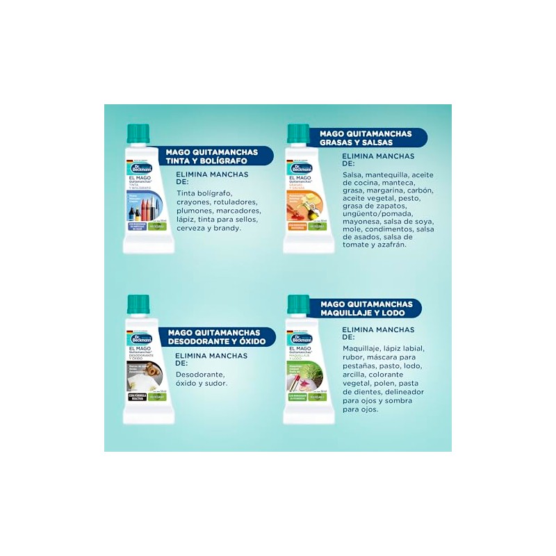 Dr. Beckmann Kit de Magos Quitamanchas, 8 botellas de 50
