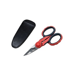 VARICONN 5 1/2" Electricians Scissors, Stainless Steel Sharp Blades and Soft Rubber Grip, Professional Electrician Shears for cutting Solid Copper Wire, Insulated cable, Thick Rope & More. Crimp Wire