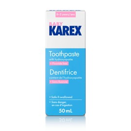 Baby KAREX Toothpaste - 1 x 50 ml | The ideal introduction to brushing teeth | For babies from 0-2 years | Cleans gently, with BioHAP and without fluoride