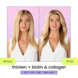 HASK, Thicken + Biotin & Collagen, Shampoo Voluminizador, Biotina y Colágeno, Fortalece el Cabello Fino, 473 ML