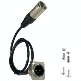 DIYTECH Premium XLR Pass Through Cable, No Solder, for Stage Box, Patch Panel, Floor Box - No Solder for Pro Audio Installations (Male to Male)