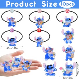 Haarspangen Mädchen Haarschmuck Set- Niedlich Haarclips mit Elastische Haarring Cartoon Kinder Blau Haarschleifen Haarnadeln Hair Clip Accessoires Geschenke für Mädchen Baby Kleinkinder