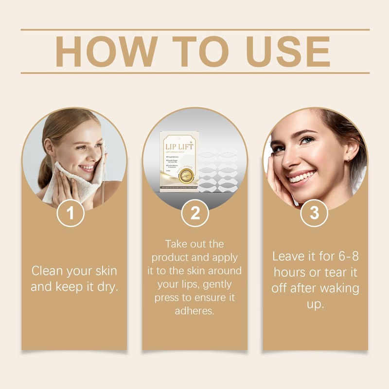 Anti-Wrinkle Patches for Lips, Elastic Anti-Wrinkle Band, Lip Balm, for