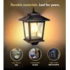 PASAMIC 2 Pack Solar Wall Lanterns with Replaceable Bulb,Outdoor Hanging