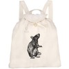 Azeeda 'Standing Rat' Canvas Rucksack/Backpack (RK00011215)