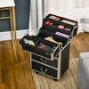 Udorich Rolling Makeup Case for Travel, Large Storage with Lockable