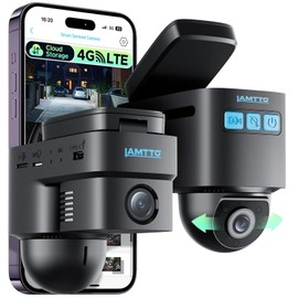 LAMTTO LTE Drive Recorder, Simultaneous Recording, Front and Car Recording, 4G, LTE Communication Function (KDDI, Softbank), 1080P FHD Dash Cam, Built-in GPS, Small Dash Cam, Internal Infrared