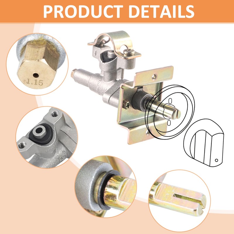 Gas Grill Griddle Valve Replacement for Blackstone 4 Burner 36