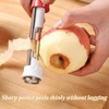 2-in-1 Stainless Steel Apple Corer and Peeler, Red, Plastic Handle,