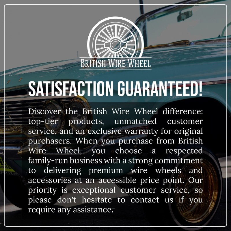 British Wire Wheel 10-sided Bullet/Diamond Gold Knock Off Spinner Cap