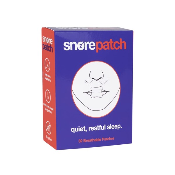 SnorePatch | Snore Patch | Reduce or Stop Snoring | Anti Snoring Sleep Patch | Advanced Gentle Mouth Tape to Mute Snoring for Better Nose-Breathing | Improved Night time Sleeping and Snoring Relief