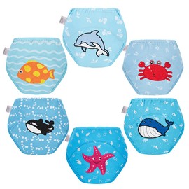 Skhls Potty Training Pants for Boys and Girls Potty Training Cute Design Multipack, 6 Pack 4 Years