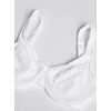 Olga womens Sheer Leaves Underwire Minimizer bras, White, 38D US