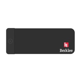 OTM Essentials Berklee College of Music Classic Wireless Charging Cloth Desk Mat, Durable Office Supplies, Non-Slip Base, Quick Charging Wireless Desk Pad, Black