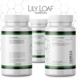 Lily & Loaf Vitamin D3 High Strength (Vegan), 4000iu (100mcgs), 90-Day Supply
