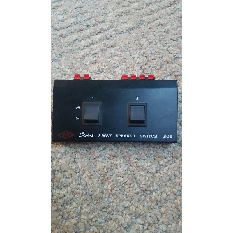 YIS 2 Pair Speaker Selector Switch Box with 3.5mm Jack