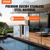 VEVOR Glass Clamp, 10 PCS Square Glass Railing Bracket for