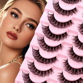 10 Pairs False Eyelashes Natural Russian Strip Lashes Fluffy False Eye Lash Eylure Cat Eye Fake Eyelash Style F601