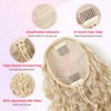 HOOJIH Ponytail Extension, Curly Wavy Drawstring Ponytail Hair Extensions Extra