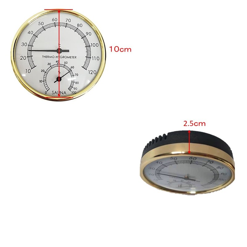 ST TS Sauna Thermometer, Hygrometer, Analog, Hygrometer, Thermometer, Bath, Spa,