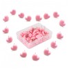 100pcs Pink Plastic Heart-Shaped Thumbtacks - Creative DIY Tacks Message