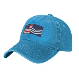 QIZYOQA British RAF Or-6 and America Baseball Cap for Men Women Golf Dad Hat Blue