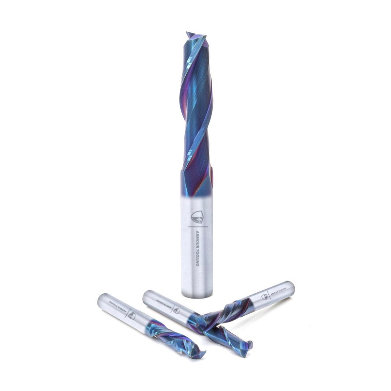 ARMOUR TOOLING BLUE SHIELD – 1/4 Inch Carbide Spiral Router